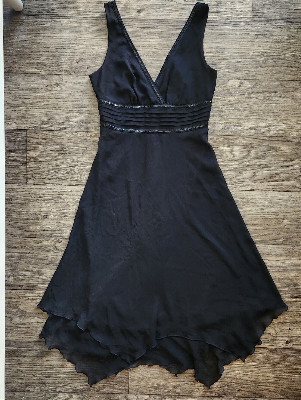 Y2K Speechless Black Sequined Asymmetrical Fairy Dress Size 7